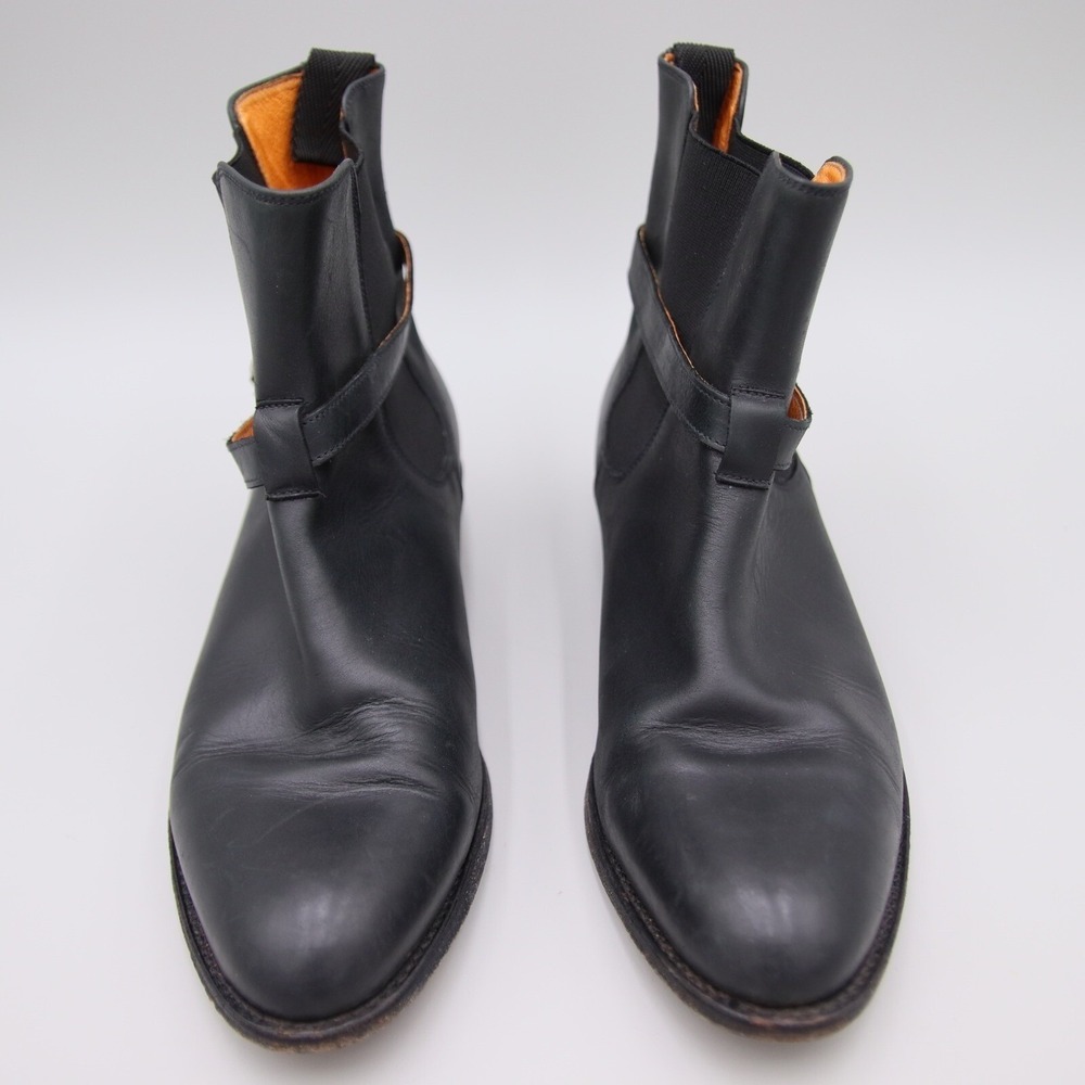 Frye Leather Chelsea Boots Size 10M Black Leather Buckle Strap Ankle Booties - Picture 4 of 9